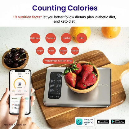 Digital Kitchen Scale with Smart Nutrition App